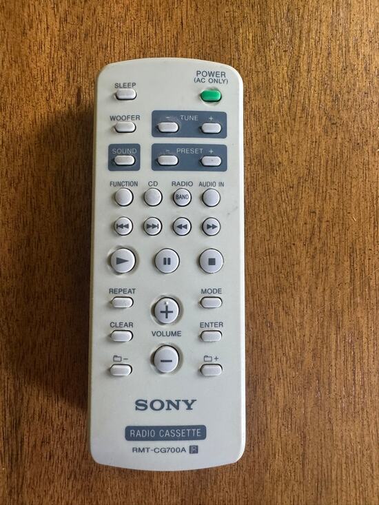 Sony Other - Sony RMT-CG700A Radio Cassette CD Player Remote Control OEM Gray